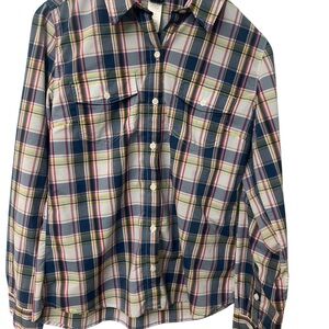 Patagonia Women’s button down plaid flannel hiking fishing Shirt - size 10